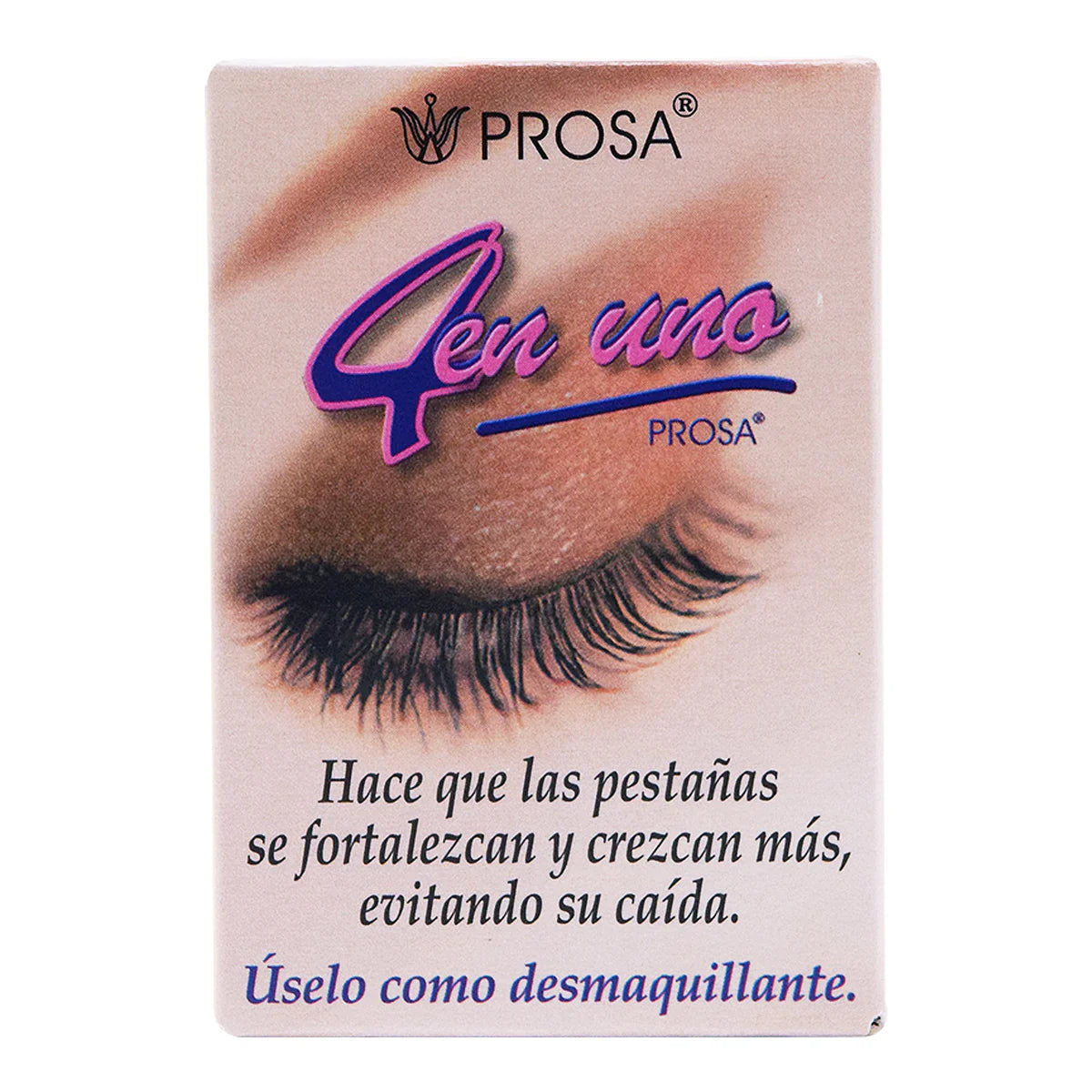 Tratamiento 4 en 1 de la marca Prosa. Fórmula especializada diseñada para fortalecer, nutrir, prevenir la caída y estimular el crecimiento de las pestañas. Puede utilizarse también como un eficaz desmaquillante suave. Producto esencial para el cuidado diario de la mirada, brindando pestañas más saludables, resistentes y con mayor volumen.