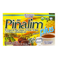 Té Piñalim Plus de la marca GN+Vida. Este producto es una mezcla herbal a base de piña, linaza, té verde, té rojo y té blanco, adicionado con corazón de alcachofa y aguaje peruano. El empaque contiene 30 sobres de 3 g cada uno y está diseñado para el soporte nutricional y bienestar digestivo.