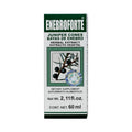 Caja verde y blanca de Enebroforte extracto de bayas de enebro, 60 ml, con ilustración de rama de enebro, sobre fondo blanco