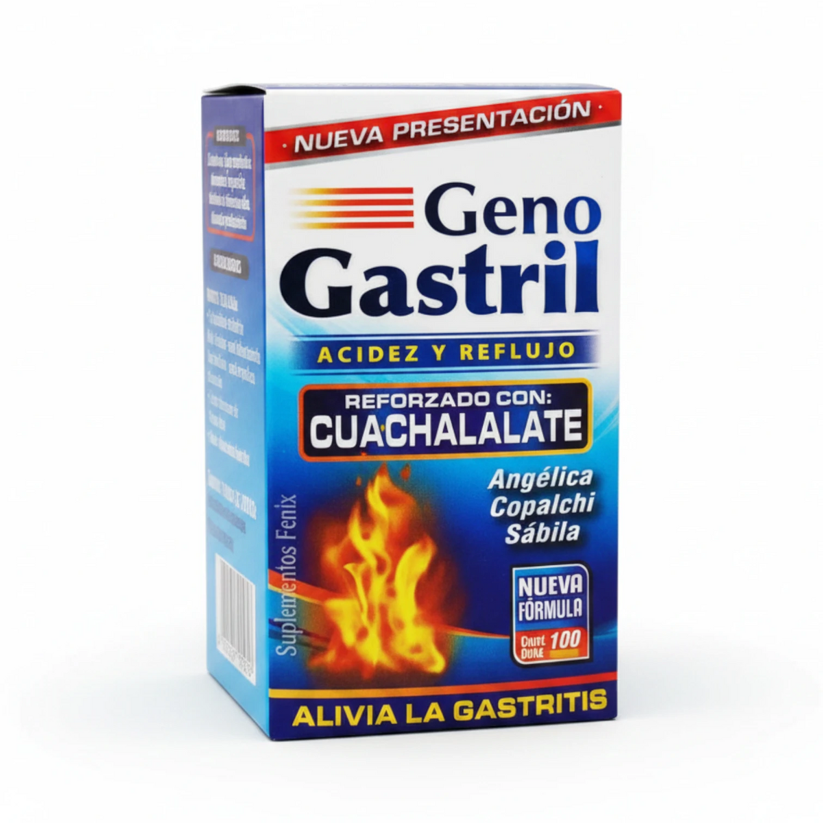 Suplemento alimenticio Geno-Gastril VN en tabletas para el alivio de la gastritis y acidez estomacal
