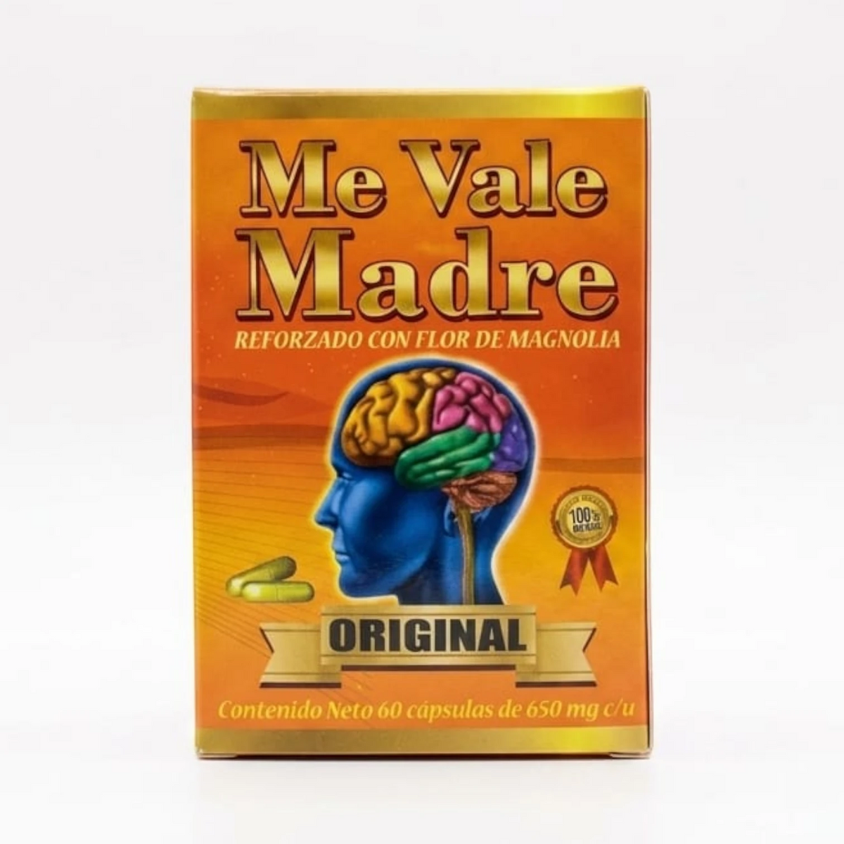 Suplemento alimenticio Me Vale Madre original de 60 cápsulas para el estrés, la tensión nerviosa e insomnio