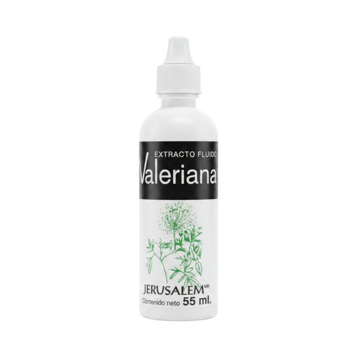 Frasco de Extracto Fluido de Valeriana, 55 ml, relajante natural para el apoyo del sueño y descanso.