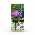 Caja verde y dorada de Mister Silimarin Higaliv con imagen de flor morada de cardo mariano, 60 cápsulas de 500 mg, sobre fondo blanco