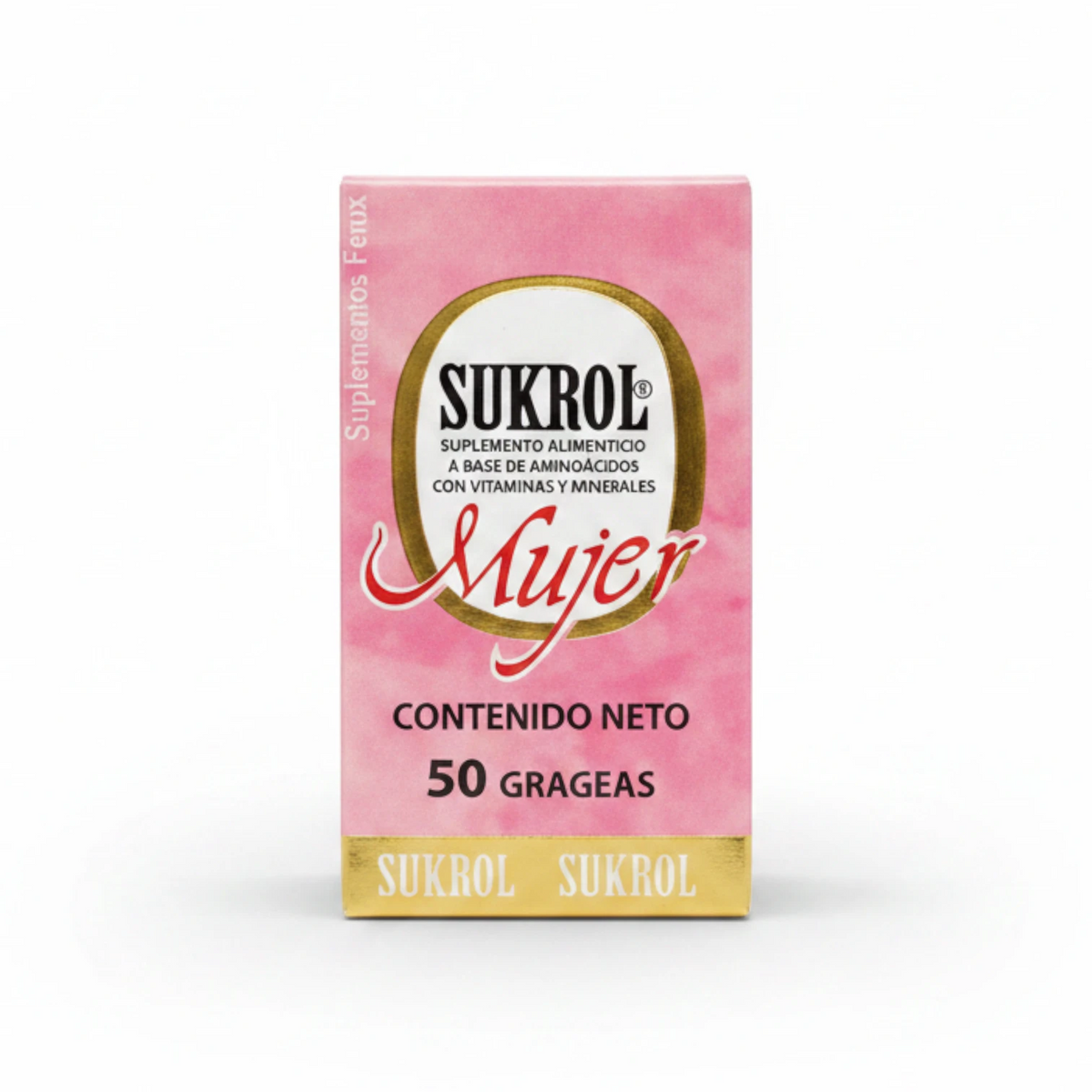 Suplemento alimenticio Sukrol Mujer de 50 grajeas a base de aminoácidos con vitaminas y minerales